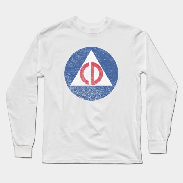 Civil Defense (faded) Long Sleeve T-Shirt by GloopTrekker